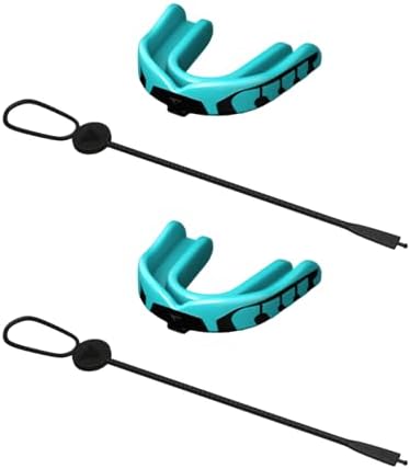 Velocity Champion Junior Mouthguard, 2 Pack, Black & Carolina Blue - for Ages 5 to 10 - Ideal for Lacrosse, Football, Hockey, Basketball, Soccer, Boxing, Martial Arts, Field Hockey, and More