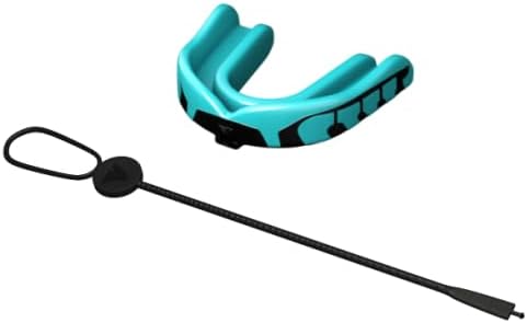 Velocity Champion Junior Mouthguard, 1 Pack, Black & Carolina Blue - for Ages 5 to 10 - Ideal for Lacrosse, Football, Hockey, Basketball, Soccer, Boxing, Martial Arts, Field Hockey, and More