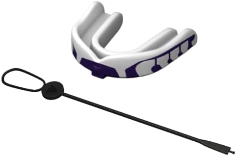 Velocity Champion Youth Mouthguard, 1 Pack, Purple & White - for Ages 11 to 18 - Ideal for Lacrosse, Football, Hockey, Basketball, Soccer, Boxing, Martial Arts, Field Hockey, and More