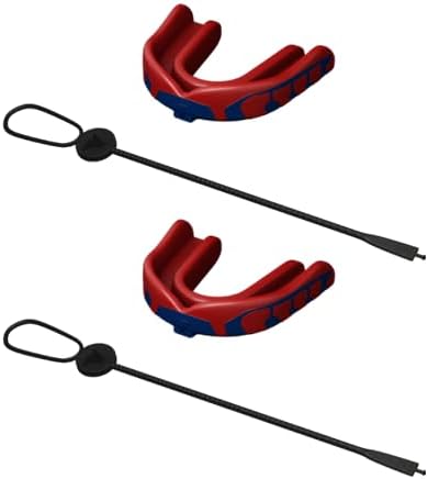 Velocity Champion Junior Mouthguard, 2 Pack, Royal & Red - for Ages 5 to 10 - Ideal for Lacrosse, Football, Hockey, Basketball, Soccer, Boxing, Martial Arts, Field Hockey, and More