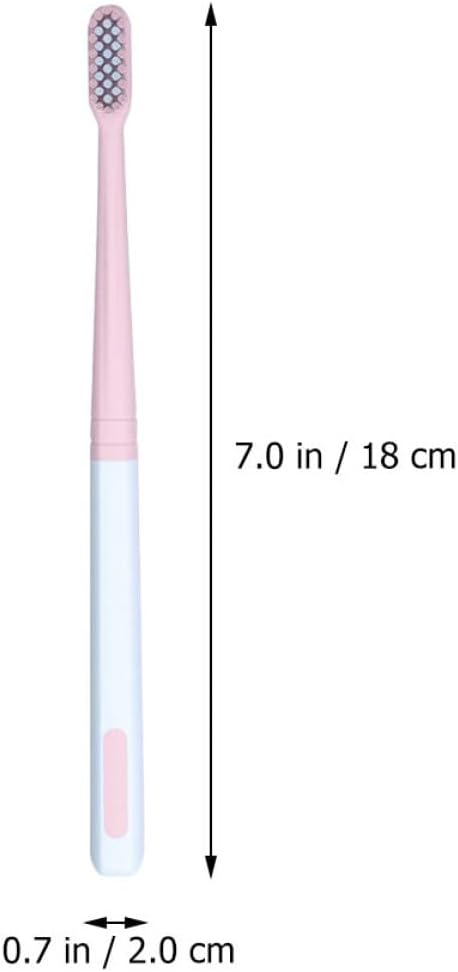 8PCS Soft Bristle Toothbrushes Small Head Portable Travel Teeth Cleaning Tool Ergonomic Non-Slip Handle for Adults Oral Health Maintenance