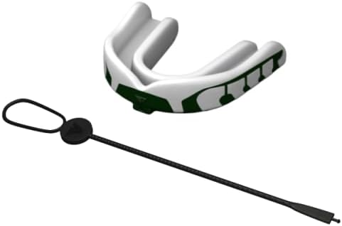 Velocity Champion Youth Mouthguard, 1 Pack, Green & White - for Ages 11 to 18 - Ideal for Lacrosse, Football, Hockey, Basketball, Soccer, Boxing, Martial Arts, Field Hockey, and More