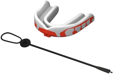 Velocity Champion Youth Mouthguard, 1 Pack, Orange & White Orange Flavor - for Ages 11 to 18 - Ideal for Lacrosse, Football, Hockey, Basketball, Soccer, Boxing, Martial Arts, Field Hockey, and More