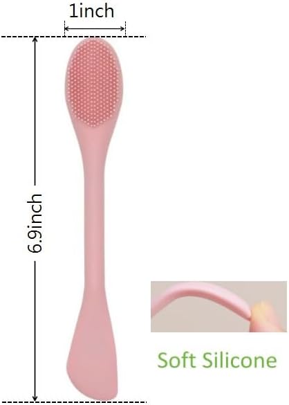 Premium Silicone Facial Cleansing Brush Combo 4pcs,Mask Applicator and Skincare Brush for Pore Cleansing，Manual Facial Cleansing for Exfoliating Face/Lip/Makeup Removal Scrubber