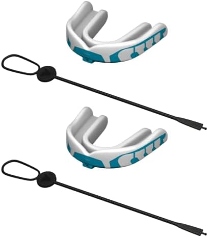 Velocity Champion Youth Mouthguard, 2 Pack, Carolina Blue & White - for Ages 11 to 18 - Ideal for Lacrosse, Football, Hockey, Basketball, Soccer, Boxing, Martial Arts, Field Hockey, and More