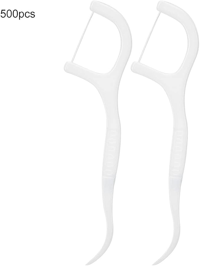 Ymiko 500pcs Disposable Teeth Cleaning Picks, Remover Flossers for Oral Care