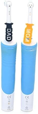 Personalized Labels for Toothbrush. Custom Toothbrush Name Tags. Identifier and Organizer Accessories for Bathroom Storage & Decor. Set of 2 Silicone Markers - Different Names and Colors