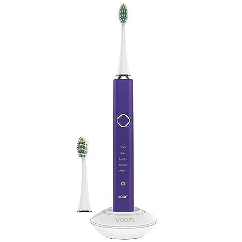 Voom Sonic Pro 7 Electric Toothbrush for Adults, Sonicare Electric Toothbrush with 40000 VPM w/ 5 Deep Clean Modes, Rechargeable Toothbrushes Fast Charge 4 Hours Last 8-Weeks