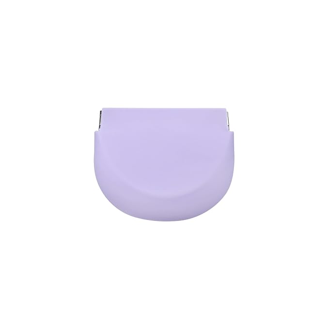 1PC Silicone Retainer Case without Lanyard, Cute Vent Holes Denture Box, Mouth Guard Case Travel Holder for Girls, Women, Men (Purple)