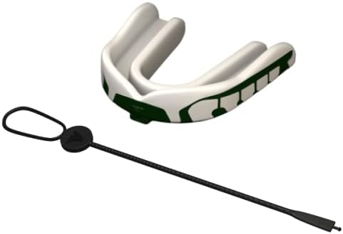Velocity Champion Adult Mouthguard, 1 Pack, Green & White - for Ages 18 and Up - Ideal for Lacrosse, Football, Hockey, Basketball, Soccer, Boxing, Martial Arts, Field Hockey, and More