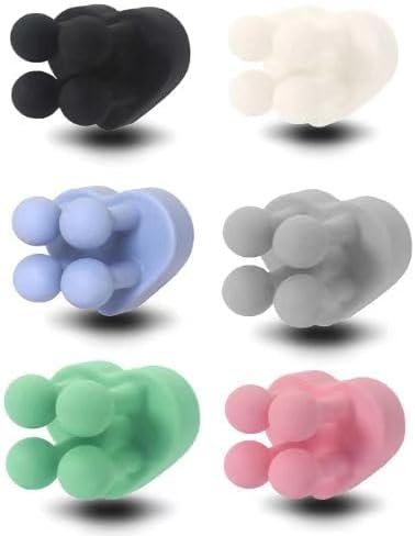 Silicone Toothbrush Holders Waterproof Toothbrush Hook Waterproof Hooks for Bathroom, Kitchen, Living Room & Office (Colorful Heart)