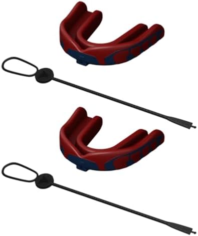 Velocity Champion Youth Mouthguard, 2 Pack, Navy & Red - for Ages 11 to 18 - Ideal for Lacrosse, Football, Hockey, Basketball, Soccer, Boxing, Martial Arts, Field Hockey, and More