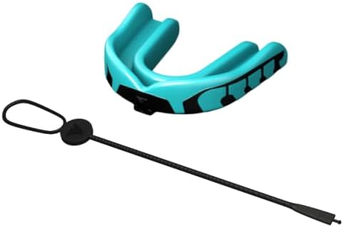 Velocity Champion Youth Mouthguard, 1 Pack, Black & Carolina Blue - for Ages 11 to 18 - Ideal for Lacrosse, Football, Hockey, Basketball, Soccer, Boxing, Martial Arts, Field Hockey, and More