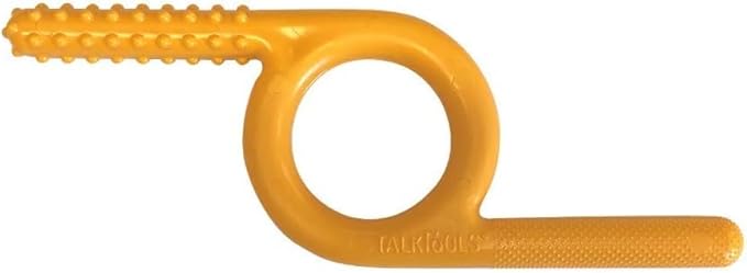 TalkTools Textured Chewy (Orange) 1pk | Oral Motor Sensory Tool for Kids and Toddlers | Therapy Tools to Improve Chewing and Biting