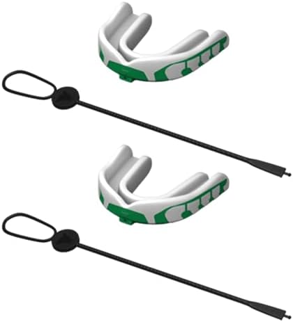 Velocity Champion Junior Mouthguard, 2 Pack, Lime & White - for Ages 5 to 10 - Ideal for Lacrosse, Football, Hockey, Basketball, Soccer, Boxing, Martial Arts, Field Hockey, and More