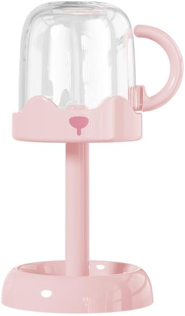 Adjustable Toothbrush Holders for Bathrooms, Plastic Tooth Brush Holder with Cover, Toothbrush and Toothpaste Storage Organizer for Dormitory Countertop (Pink)