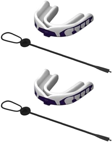 Velocity Champion Youth Mouthguard, 2 Pack, Purple & White - for Ages 11 to 18 - Ideal for Lacrosse, Football, Hockey, Basketball, Soccer, Boxing, Martial Arts, Field Hockey, and More