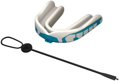 Velocity Champion Adult Mouthguard, 1 Pack, Carolina Blue & White - for Ages 18 and Up - Ideal for Lacrosse, Football, Hockey, Basketball, Soccer, Boxing, Martial Arts, Field Hockey, and More