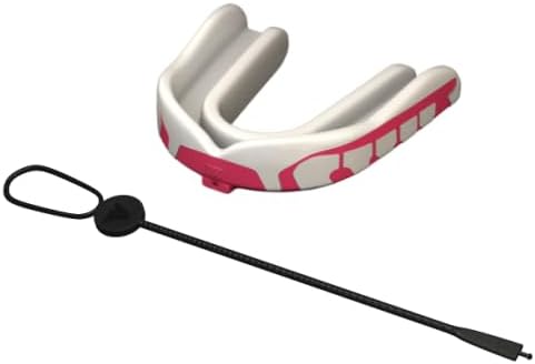 Velocity Champion Adult Mouthguard, 1 Pack, Pink & White - for Ages 18 and Up - Ideal for Lacrosse, Football, Hockey, Basketball, Soccer, Boxing, Martial Arts, Field Hockey, and More