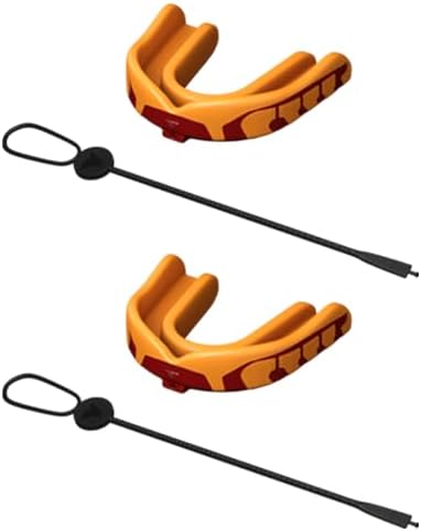 Velocity Champion Youth Mouthguard, 2 Pack, Maroon & Yellow - for Ages 11 to 18 - Ideal for Lacrosse, Football, Hockey, Basketball, Soccer, Boxing, Martial Arts, Field Hockey, and More
