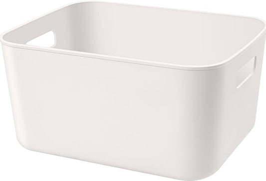 Amyup Plastic Storage Bins,Versatile Kitchen Pantry Organization and Storage,for Plastic Storage Container Under Bed,Under Sink Bathroom Organizer (1 Pack Medium, White)