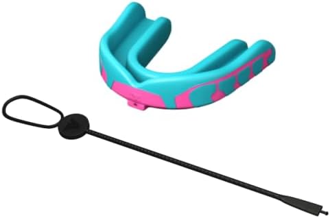 Velocity Champion Youth Mouthguard, 1 Pack, Pink & Carolina Blue Blue - for Ages 11 to 18 - Ideal for Lacrosse, Football, Hockey, Basketball, Soccer, Boxing, Martial Arts, Field Hockey, and More