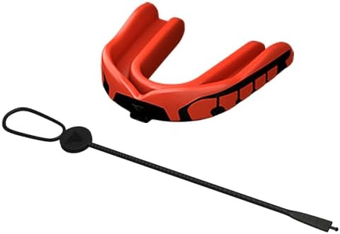 Velocity Champion Adult Mouthguard, 1 Pack, Black & Orange - for Ages 18 and Up - Ideal for Lacrosse, Football, Hockey, Basketball, Soccer, Boxing, Martial Arts, Field Hockey, and More