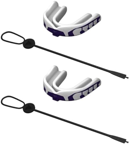 Velocity Champion Junior Mouthguard, 2 Pack, Purple & White - for Ages 5 to 10 - Ideal for Lacrosse, Football, Hockey, Basketball, Soccer, Boxing, Martial Arts, Field Hockey, and More