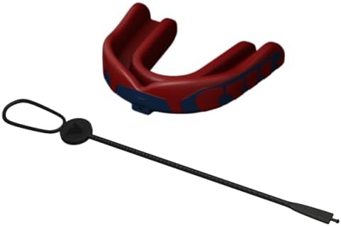 Velocity Champion Youth Mouthguard, 1 Pack, Navy & Red - for Ages 11 to 18 - Ideal for Lacrosse, Football, Hockey, Basketball, Soccer, Boxing, Martial Arts, Field Hockey, and More