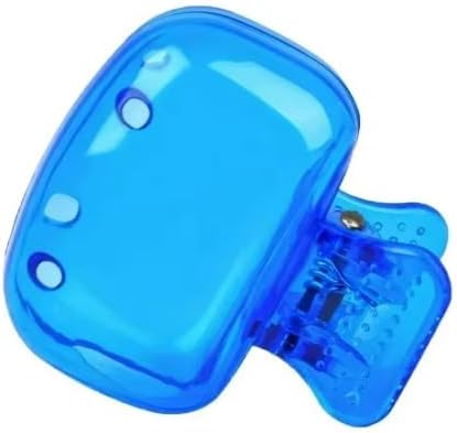 ANAKOR Travel Toothbrush Head Covers – Portable Plastic Toothbrush Protector Caps, Protective Brush Pod Cases with Clip for Home & Travel Use-2 Pcs (Blue)