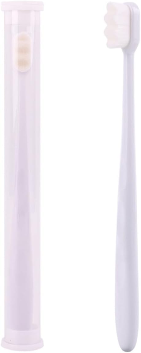 2PCS Wave Bristle Toothbrushes with Ergonomic Plastic Handles Soft Manual Bristles for Travel Camping Home Use Lightweight Portable Reusable Oral Care
