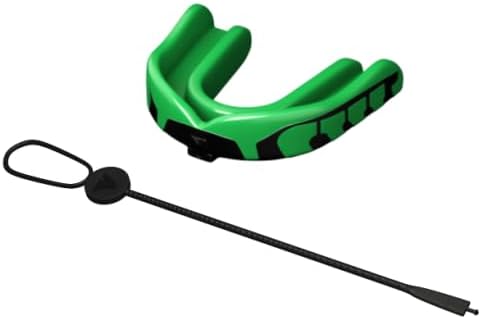 Velocity Champion Youth Mouthguard, 1 Pack, Black & Lime - for Ages 11 to 18 - Ideal for Lacrosse, Football, Hockey, Basketball, Soccer, Boxing, Martial Arts, Field Hockey, and More