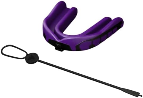 Velocity Champion Adult Mouthguard, 1 Pack, Black & Purple - for Ages 18 and Up - Ideal for Lacrosse, Football, Hockey, Basketball, Soccer, Boxing, Martial Arts, Field Hockey, and More