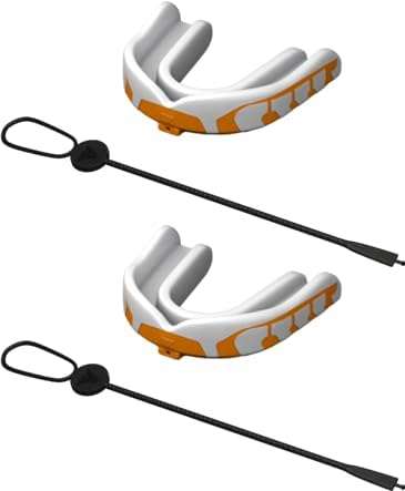 Velocity Champion Youth Mouthguard, 2 Pack, Yellow & White - for Ages 11 to 18 - Ideal for Lacrosse, Football, Hockey, Basketball, Soccer, Boxing, Martial Arts, Field Hockey, and More