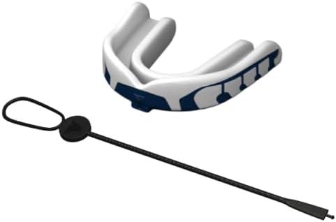 Velocity Champion Youth Mouthguard, 1 Pack, Royal & White - for Ages 11 to 18 - Ideal for Lacrosse, Football, Hockey, Basketball, Soccer, Boxing, Martial Arts, Field Hockey, and More