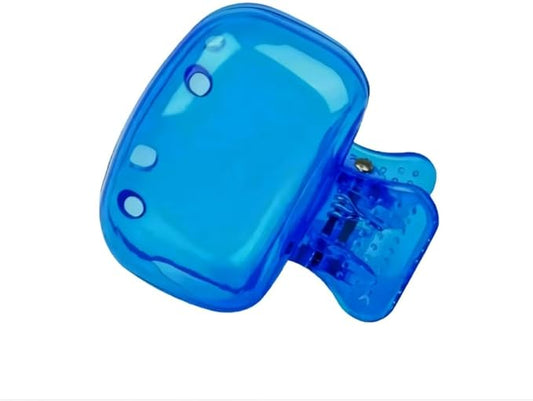 ANAKOR Travel Toothbrush Head Covers – Portable Plastic Toothbrush Protector Caps, Protective Brush Pod Cases with Clip for Home & Travel Use-2 Pcs (Blue)