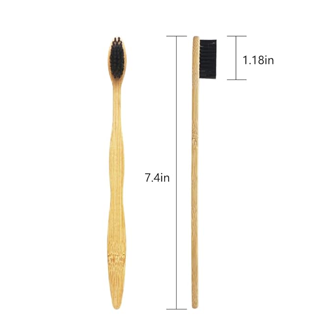 Bamboo Toothbrush Prepasted Disposable Toothbrsuh Soft Bristles Prepasted Toothbrush,Disposable Toothbrsuh (24 Pieces)
