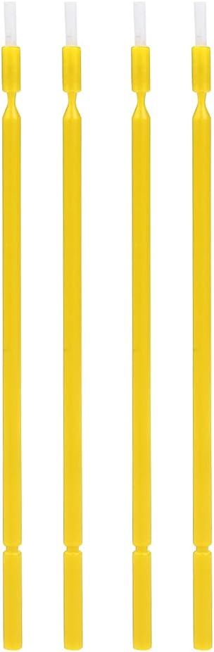 Garosa Yellow 200 Count Interdental Brushes Disposable Micro Applicator Sticks Cleaning Tools for Oral