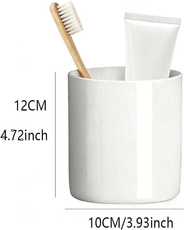 Toothbrush Holders Ceramic Toothbrush Holders for Bathrooms Reusable Handmade Reactive Glaze Stonewre Makeup Brush Holder, Pen Holder for Home Desktop Storage