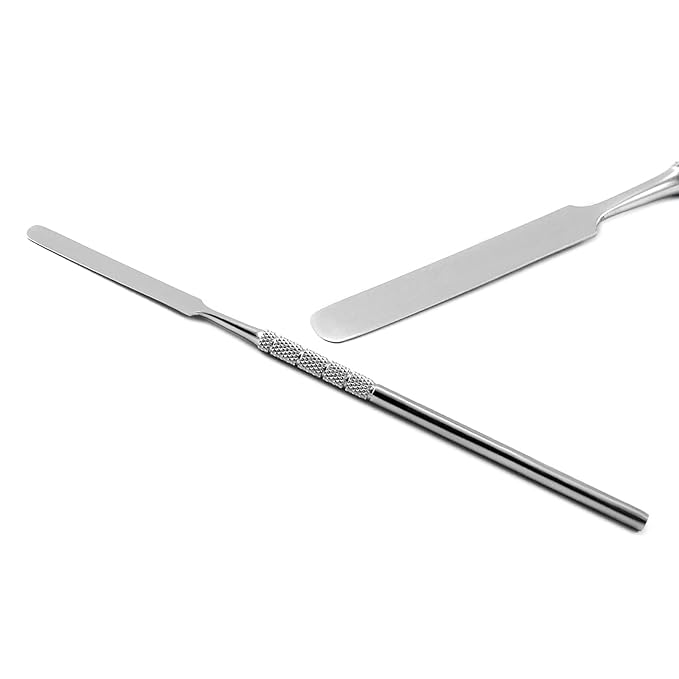 MEDSPO Professional Dental Carvers | Cement Spatula Stock Knife | Single Double End | Sculpting Wax Modeling Mixing | Lab Tools (Cement Spatula Single End)