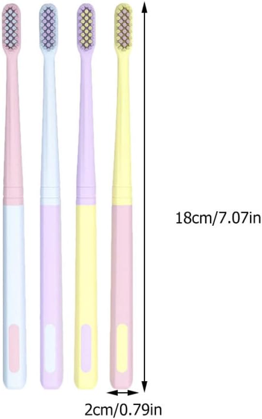 8pcs Adult Toothbrushes Small Head Soft Bristles Flexible Gum Care Family Toothbrush Set for Home and Travel
