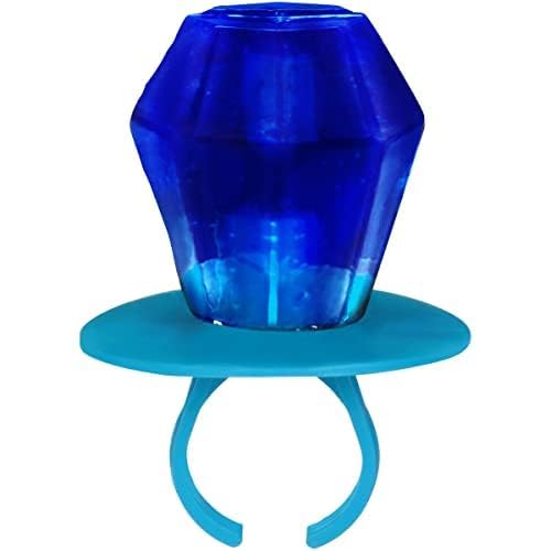 Ring Pop Individually Wrapped Blue Christmas Candy, 30 Ct Bulk Lollipop Pack, Raspberry Flavored Lollipop Suckers for Kids, Fun Candy Bulk for Stocking Stuffers, Christmas Gifts, Party Favors