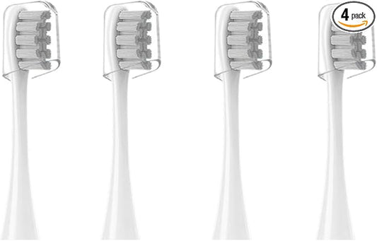 GTHUNDER Electric Rreplacement Toothbrush Heads Suitable for Oclean.with Hygienic Caps,Vacuum-Packed.Fits Adapted for All Oclean Models x pro Elite, X, X Pro,Flow,F1,Air 2-4Pcs(Grey)
