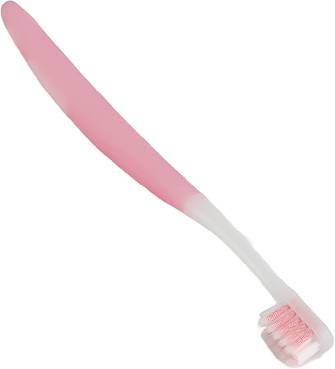 Semme Interdental Tooth Brush Cleaning Kit 10 Pcs Soft Rubber Handle Care Tools for Braces Wearers and Oral Health Pink