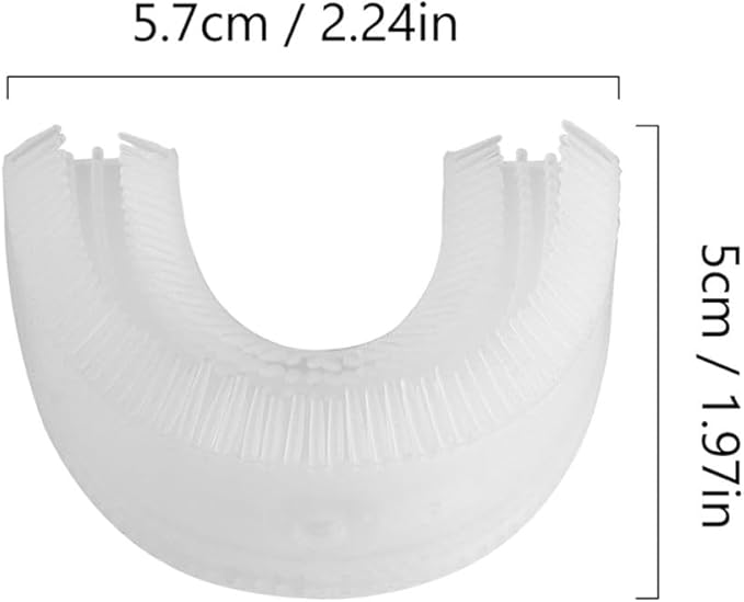 UPKOCH 2pcs U-Shape Toothbrush Replacement Heads Soft Silicone Electric Toothbrush Accessories Portable Oral Care Brush Heads Easy to Install for Gentle Gum Massage