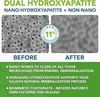 100% Pure Nano Hydroxyapatite Tooth Powder – Enamel Remineralization Support, Fluoride-Free Toothpaste Additive for Sensitivity & Cavity Defense, Pure HAp Powder 60 Grams