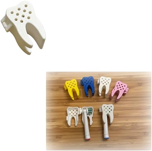 Toothbrush Head Travel Storage Case for Oral-B, Cute Tooth-Shaped Protective Cover, Convenient for Travel and Home Storage,4-pack (yellow)
