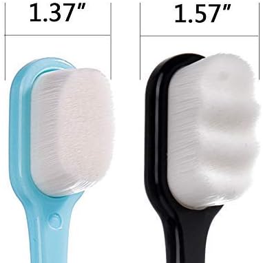 DI QIU REN Extra Soft Toothbrush for Sensitive Gums, Manual Toothbrush with 8 Tubes of 10000 Soft Floss Bristle for Gum Care, Protect Fragile Gums Good Cleaning Effect (2)