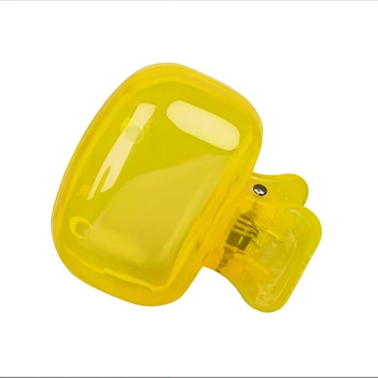 ANAKOR Travel Toothbrush Head Covers – Portable Plastic Toothbrush Protector Caps, Protective Brush Pod Cases with Clip for Home & Travel Use-2 Pcs (Yellow)