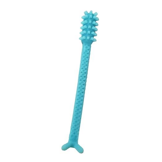 V4 Hard Plastic Denture Brush - Denture Gel Adhesive Remover - Remove Denture Gel Adhesive from Mouth & Gums, Oral Hygiene Products, Scraper w/Textured Grip and Rigid Bristles
